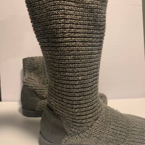 Kohl's Gray Ankle Booties with Knit Texture - Picture 3 of 12